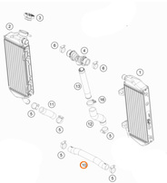 Preformed hose, radiator