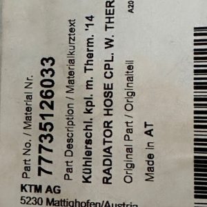 RADIATOR HOSE CPL. W. THERM.